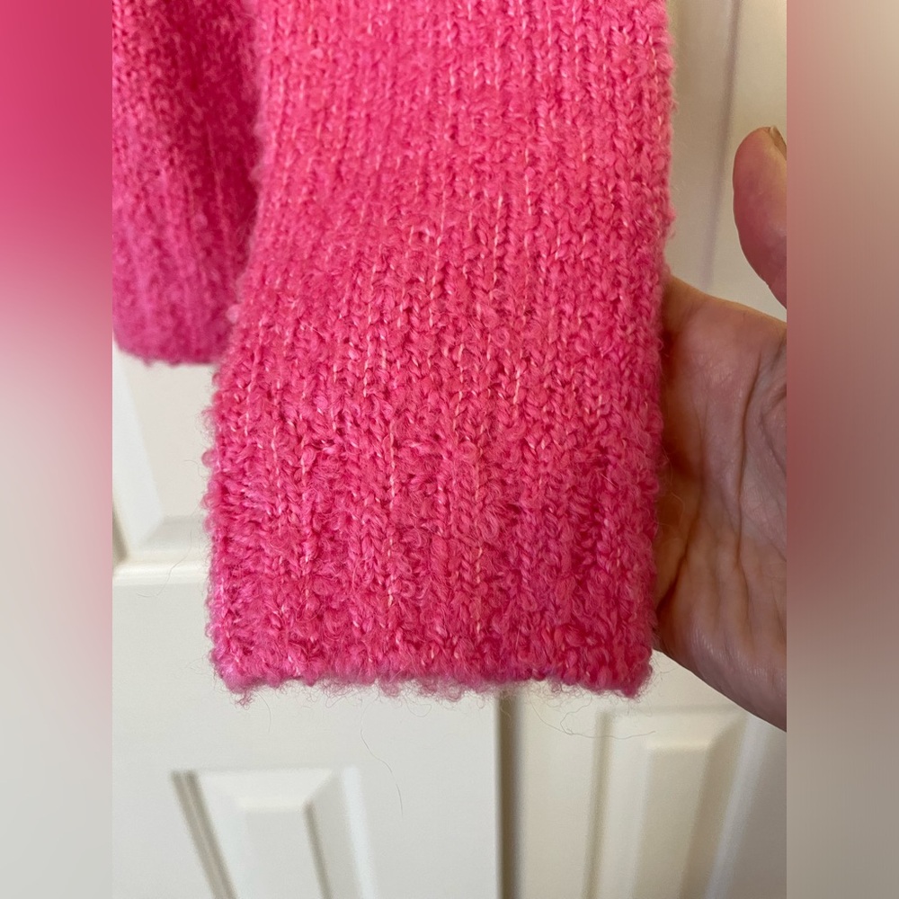 J. Crew super soft bright pink sweater, size XS and NWT - Picture 6 of 7